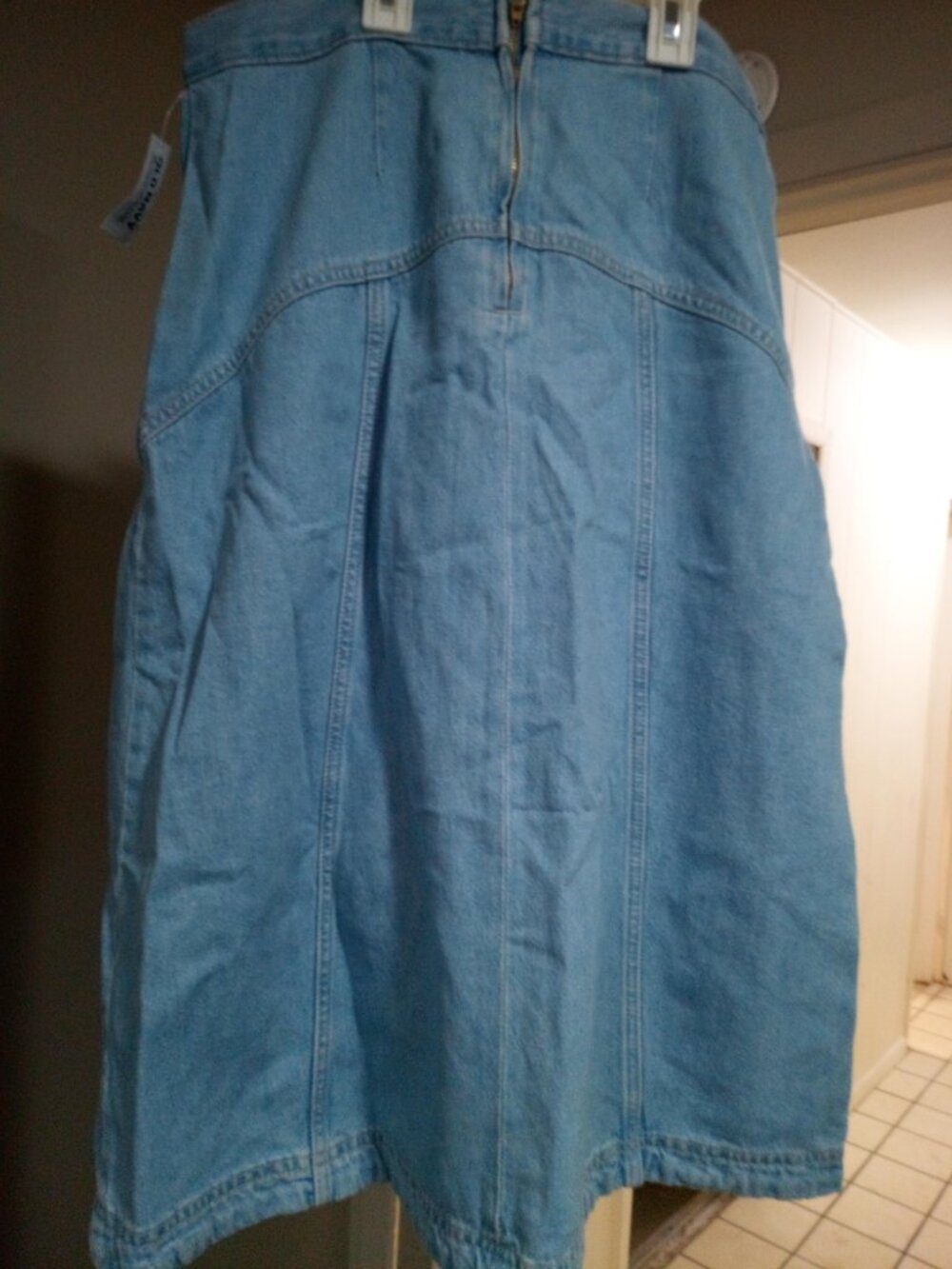 Denim Hi-rise midi skirt - Picture 2 of 2